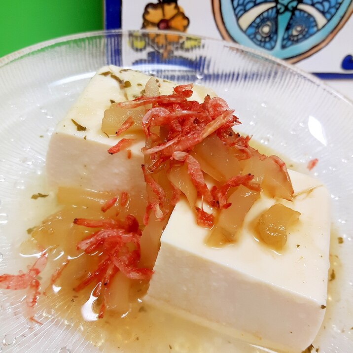 冷や奴アレンジ 搾菜 桜エビのパクチー 魚醤 レシピ 作り方 By Acchan66 楽天レシピ